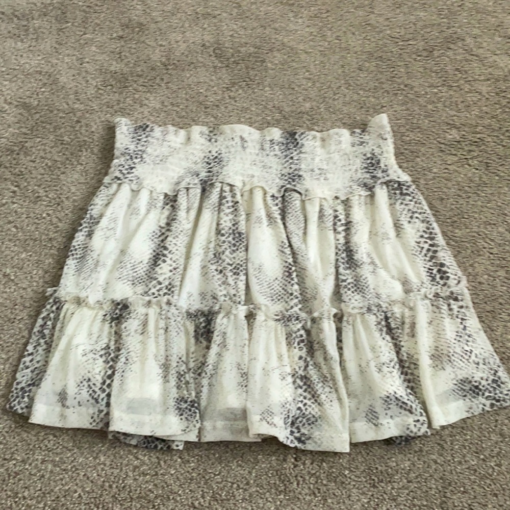 snake print flowy skirt